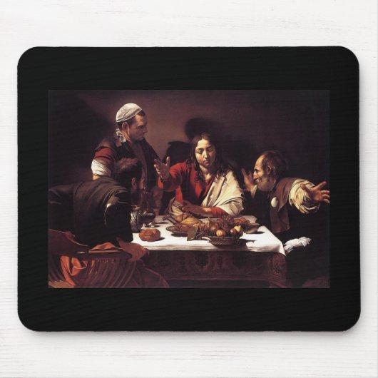 Caravaggio Supper bij Emmaus Muismat (Voorkant)