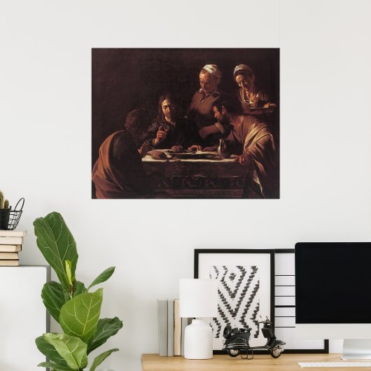 Caravaggio Supper bij Emmaus Poster (Thuiskantoor)