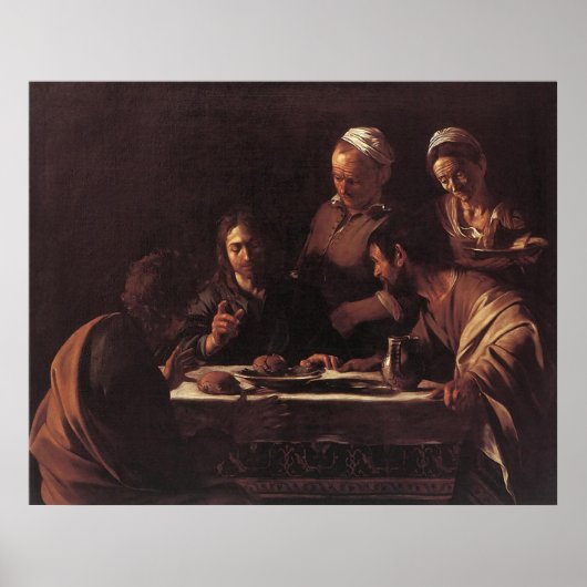 Caravaggio Supper bij Emmaus Poster (Voorkant)