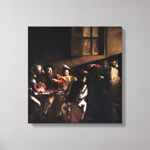 Caravaggio The Calling of Saint Matthew Canvas Afdruk