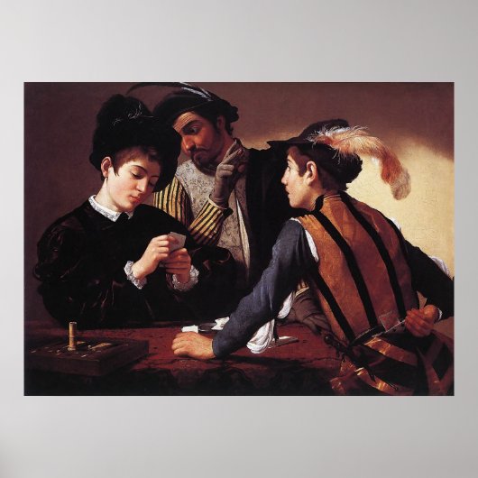 Caravaggio The Cardsharps Poster (Voorkant)