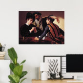 Caravaggio The Cardsharps Poster (Thuiskantoor)