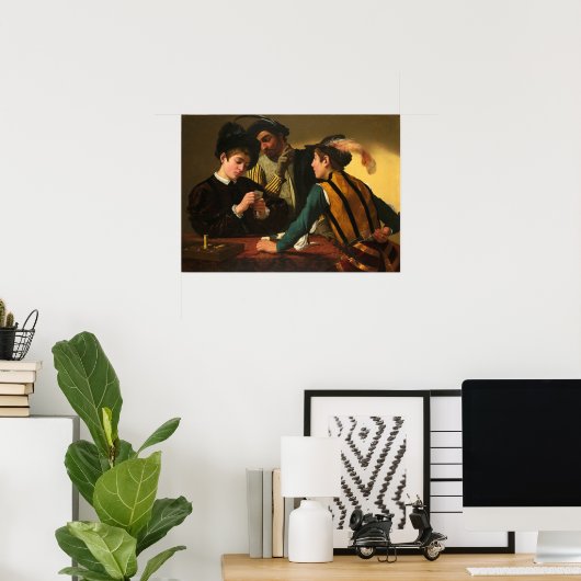 Caravaggio - The Cardsharps Poster (Thuiskantoor)