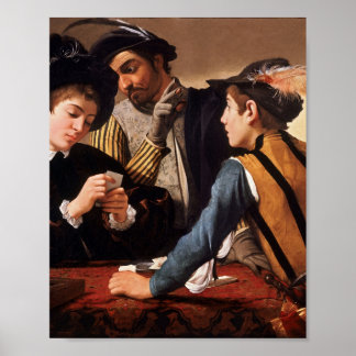 Caravaggio The Cardsharps Poster
