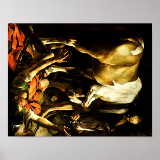 Caravaggio The Conversion on the Way to Damascus Poster (Voorkant)