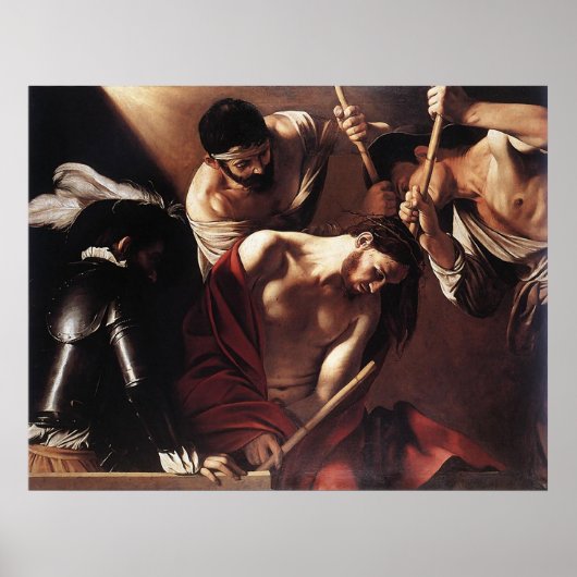 Caravaggio The Crowning with Thorns Poster (Voorkant)