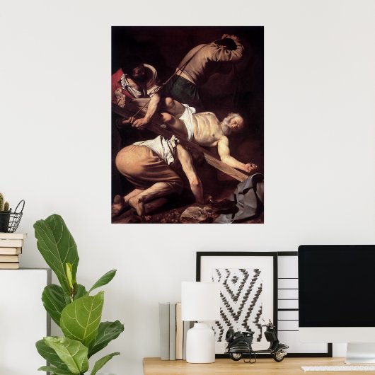 Caravaggio The Crucifixe of Saint Peter Poster (Thuiskantoor)