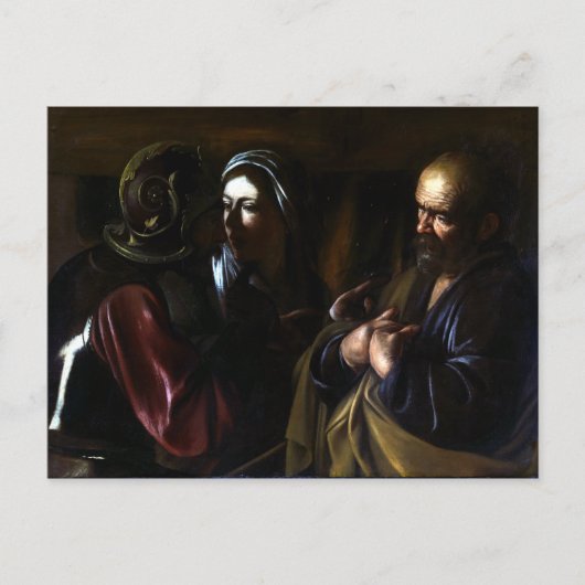Caravaggio The Denial of Saint Peter Briefkaart (Voorkant)