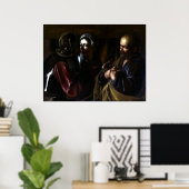 Caravaggio The Denial of Saint Peter Poster (Thuiskantoor)