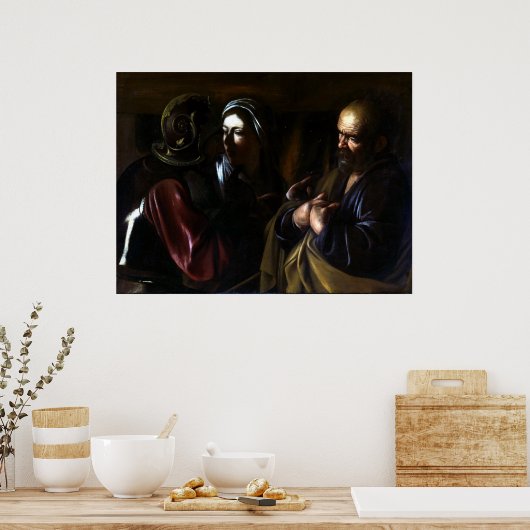 Caravaggio The Denial of Saint Peter Poster (Keuken)