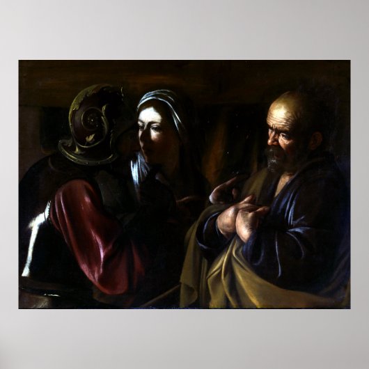 Caravaggio The Denial of Saint Peter Poster (Voorkant)