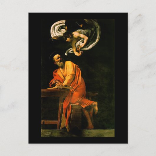 Caravaggio The Inspiration of Saint Matthew Briefkaart (Voorkant)