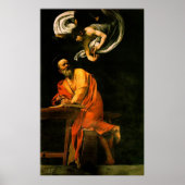 Caravaggio The Inspiration of Saint Matthew Poster (Voorkant)