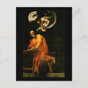 Caravaggio The Inspiron Of Saint Matthew Briefkaart