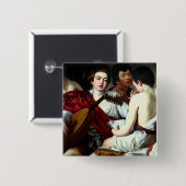 Caravaggio The Musicians Button (Voorkant /achterkant)
