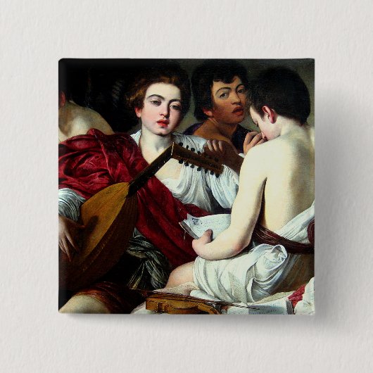 Caravaggio The Musicians Button (Voorkant)