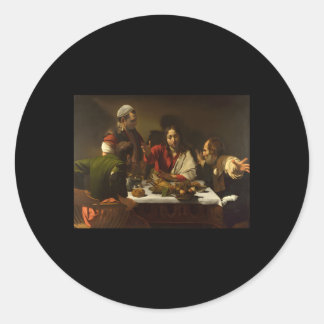Caravaggio's avondmaal bij Emmaus Ronde Sticker