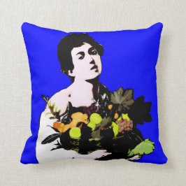 Caravaggio's Boy met fruitmandje - Pop Art Style Kussen