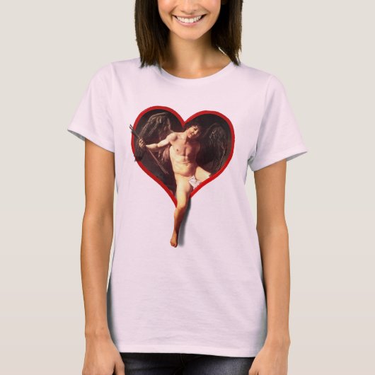 Caravaggio's Cupido Valentijnsdag T-shirt (Voorkant)