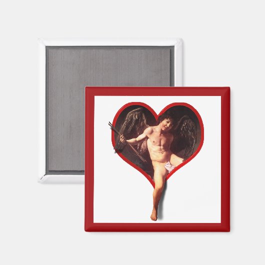 Caravaggio's Cupido (Voeg Jouw tekst toe) Magneet (Voorkant / Achterkant)