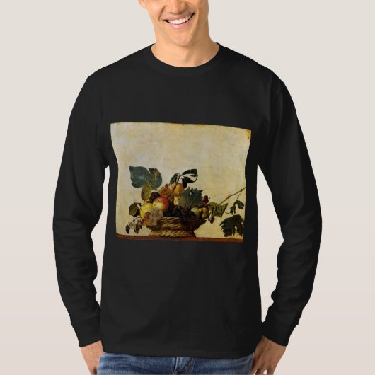 Caravaggio's Fruit Art Schilderij T-shirt (Voorkant)