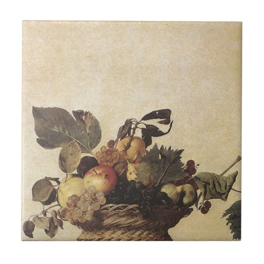 Caravaggio's mand fruit tegeltje (Voorkant)