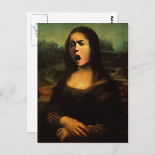 Caravaggio's Mona Lisa Briefkaart (Voorkant / Achterkant)