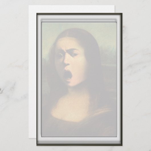 Caravaggio's Mona Lisa Briefpapier (Voorkant / Achterkant)
