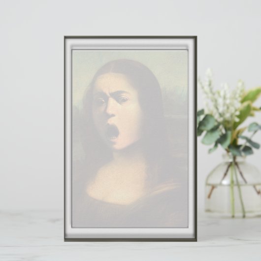 Caravaggio's Mona Lisa Briefpapier (Staand voorkant)