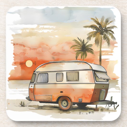 Caravan Bier Onderzetter (Voorkant)