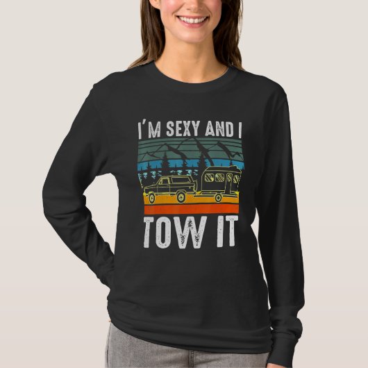 Caravan Camper Road Trip Retro  Sunset Joke T-shirt (Voorkant)