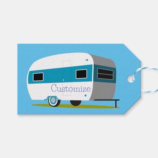 Caravan Camper RV Thunder_Cove Cadeaulabel (Voorkant (Horizontaal))