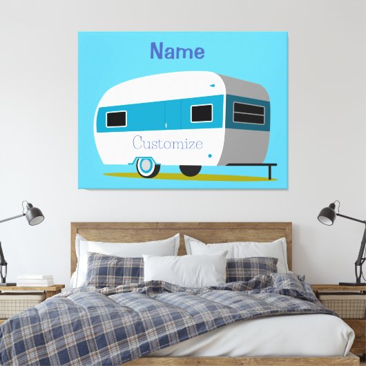 Caravan Camper RV Thunder_Cove Canvas Afdruk (Insitu (Slaapkamer))