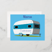 Caravan Camper RV Thunder_Cove Folie Feestdagen Briefkaart (Voorkant / Achterkant)