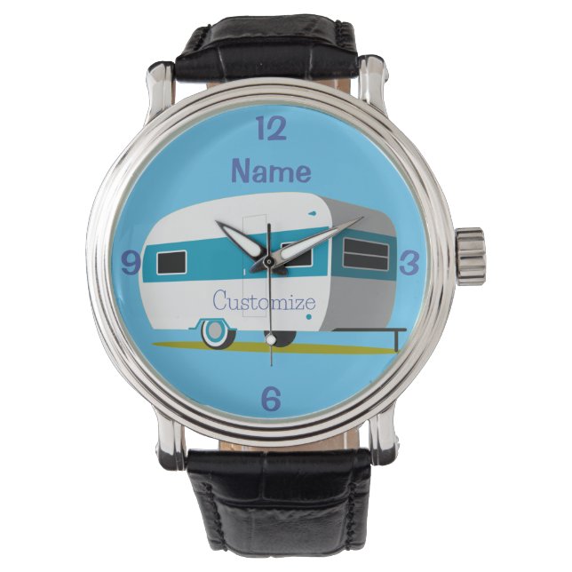 Caravan Camper RV Thunder_Cove Horloge (Voorkant)