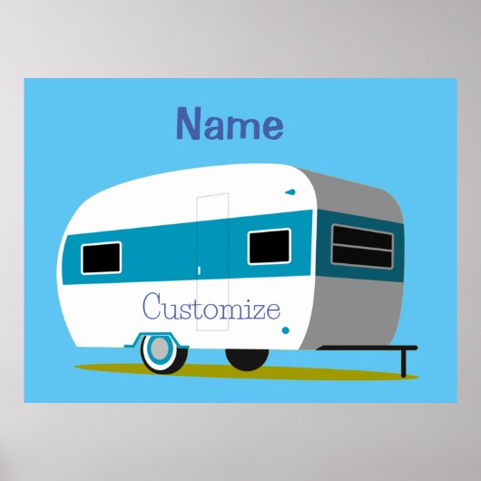 Caravan Camper RV Thunder_Cove Poster (Voorkant)
