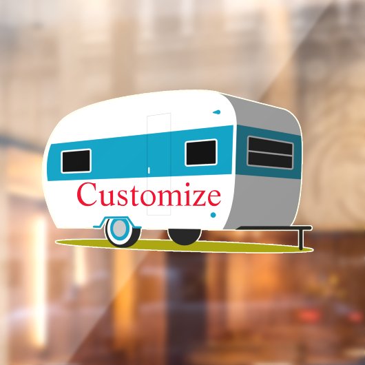 Caravan Camper RV Thunder_Cove Raamsticker (Vel 2)