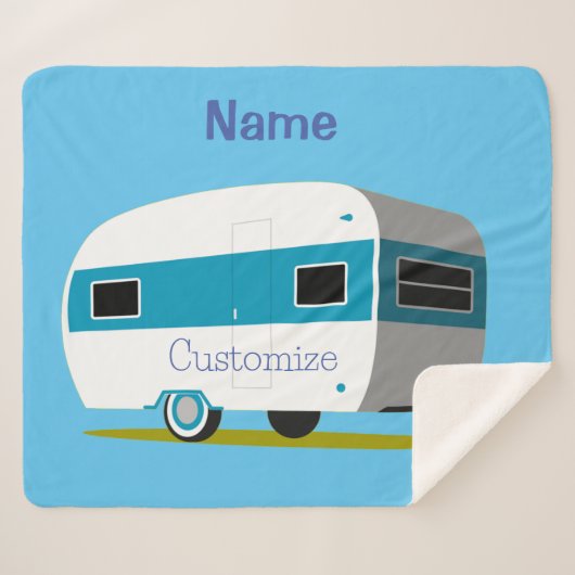 Caravan Camper RV Thunder_Cove Sherpa Deken (Voorkant (horizontaal))