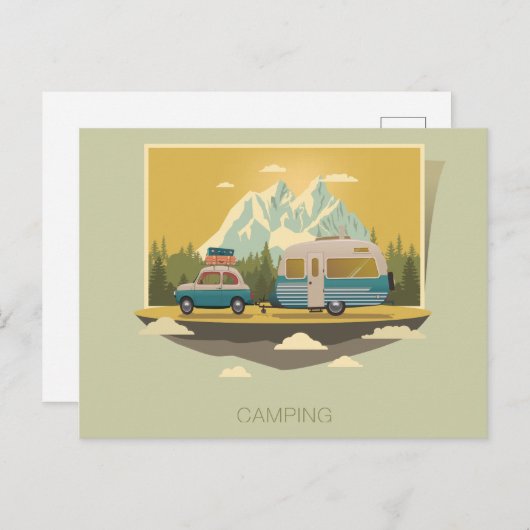 Caravan Camping Briefkaart (Voorkant / Achterkant)