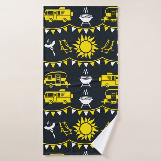 Caravan Camping Decor Badhanddoek (Badhanddoek)