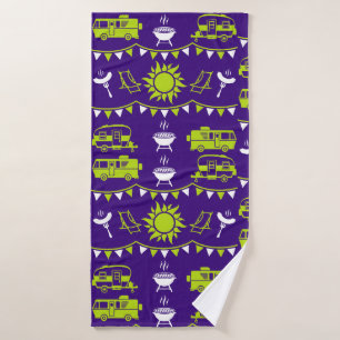Caravan Camping Decor Badhanddoek