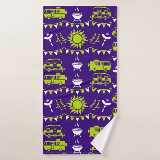 Caravan Camping Decor Badhanddoek (Badhanddoek)