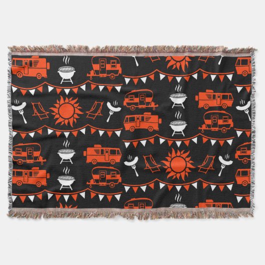 Caravan Camping Decor Deken (Voorkant)