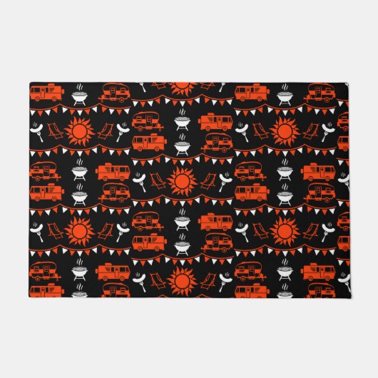 Caravan Camping Decor Deurmat (Voorkant)