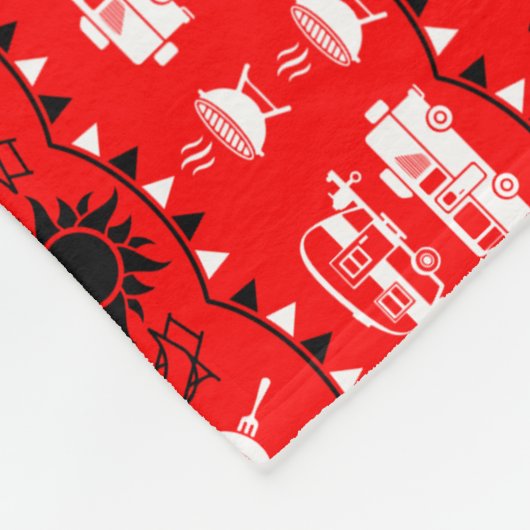 Caravan Camping Decor Fleece Deken (Hoek)