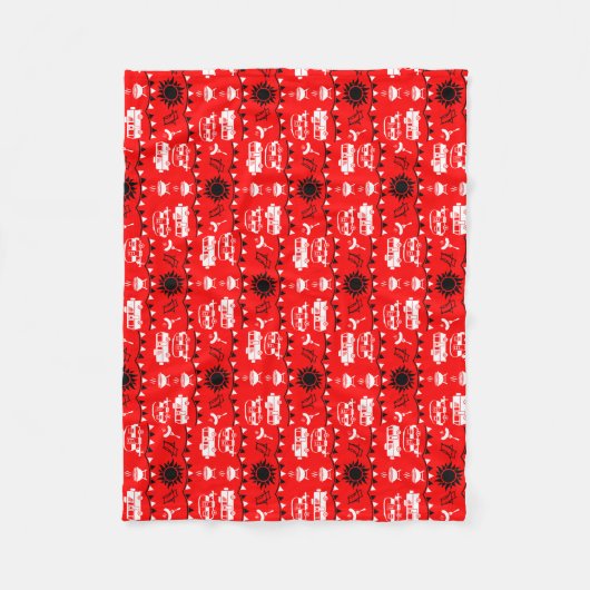 Caravan Camping Decor Fleece Deken (Voorkant)