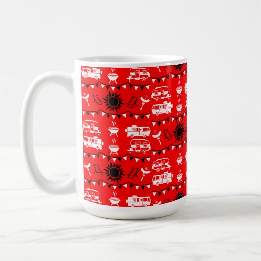 Caravan Camping Decor Koffiemok (Links)