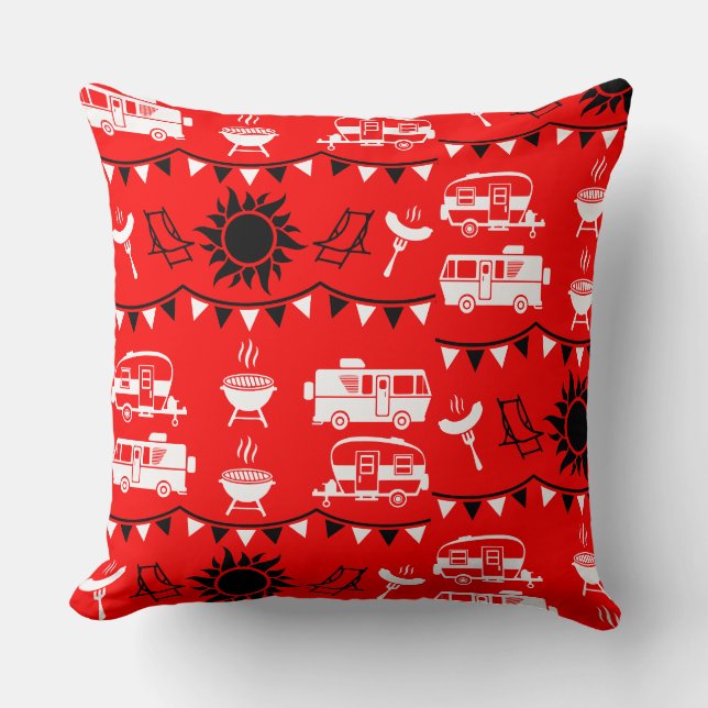 Caravan Camping Decor Kussen (Voorkant)