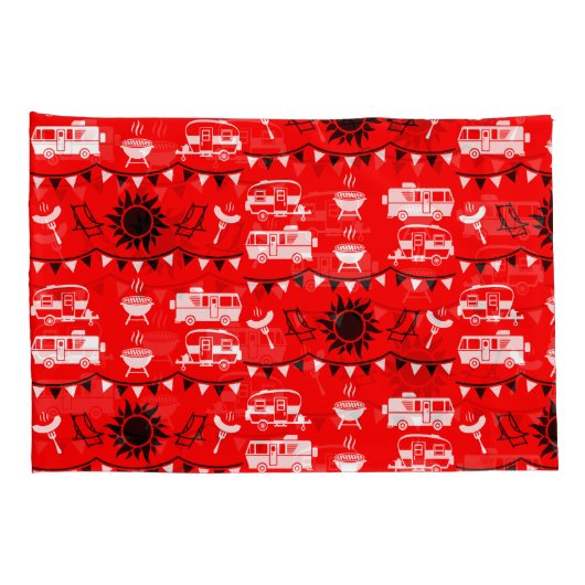 Caravan Camping Decor Kussensloop (Achterkant-Rechts)