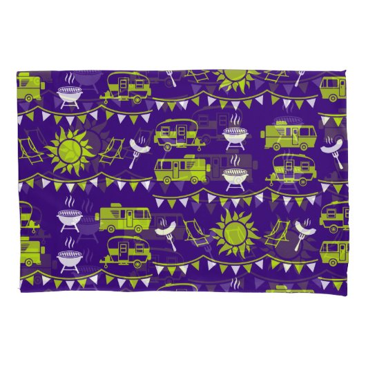 Caravan Camping Decor Kussensloop (Voorkant)